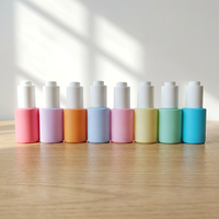 Vente en gros de flacon compte-gouttes presse couleur mate 30ml bouteille en verre d'huile essentielle de macaron bouteille d'essence emballage cosmétique de soins de la peau