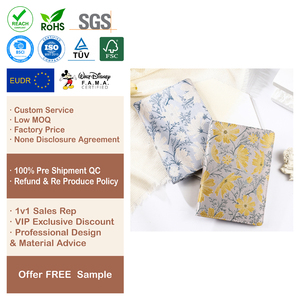 Carnet en tissu brodé en gros, <span class=keywords><strong>agenda</strong></span> quotidien à pois pour boutique de papeterie - Product Image 1