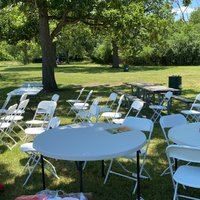 Tables en plastique pliables de meubles extérieurs durables portatifs commerciaux pour des parcs de fêtes de mariages d'événements d'hôtels