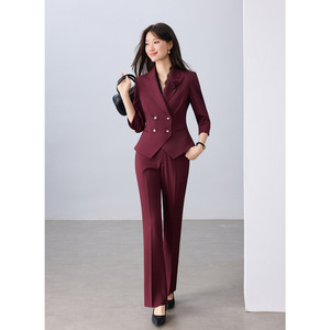 Women's Lightweight Summer Suit Set Short Sleeve Breathable Worsted Office Lady Commuting <b>Work</b> Wear - Product Image 2