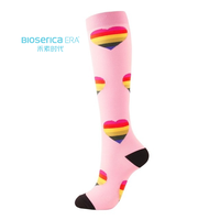 Bioserica Era Chaussettes de sport de haute qualité Chaussettes de compression de sport Chaussettes hautes au genou Logo personnalisé