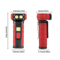 Lampe de travail LED rechargeable avec projecteur COB, base magnétique rotative à 180 degrés et clip portable pour atelier et réparation automobile