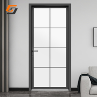 Fenêtres en aluminium étanches à fort impact et portes Porte à battant Porte de chambre à double vitrage pour la maison