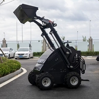 Pengiriman Gratis Wheel Loader dan Track Loader Berkualitas Tinggi 460 Mini Skid Steer Loader dengan Bucket dan Gigi Bucket Pedal yang Ditebalkan