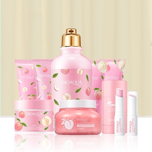 <span class=keywords><strong>BIOAQUA</strong></span> Gel exfoliante orgánico limpieza suave nutrir iluminar loción corporal bálsamo labial serie melocotón productos - Product Image 1