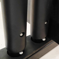 EVER-LEADING LD-AU2001A Support de pare-brise métallique autoportant avec six paires de poteaux extensibles, hauteur de banc 980 mm, coussin en mousse PU