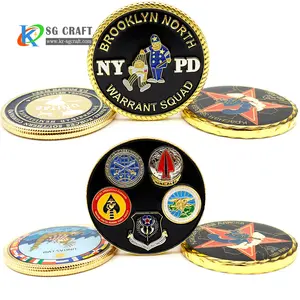 High Quality Cheap Blank 3d Gold Souvenir Santa Coins Custom Cool Enamel Brass Challenge Coin