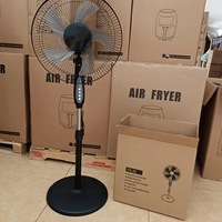 Ventilateur de sol électrique en plastique de 18 pouces avec oscillation, 3 vitesses, fonctionnement silencieux pour usage domestique, vente en gros