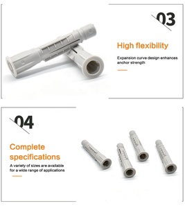 Elehk Universal Plastic 6X38 PLUG a granel hmozdinka UZ 10x60mm (<span class=keywords><strong>100ks</strong></span>) Plastic Universal Dowel - Product Image 3