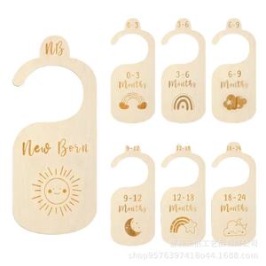 Wooden Baby Clothing Dividers 0-24 Months Hook Type Closet Organizer For Newborn To Toddler <b>Clothes</b> <b>Storage</b> - Product Image 1