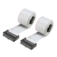 Custom Grey Pitch FFC 1. 2,0mm 1,27mm 2,54mm 6 8 10 12 14 16 18 19 20 22 24 26 28 30 34 P PIN IDC Cable de cinta plana de extensión