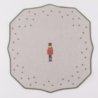 Nouveau Set de Table Brodé en Polyester en Forme de Fleur Ondulée pour la Décoration de Noël à Domicile - Vente en Gros