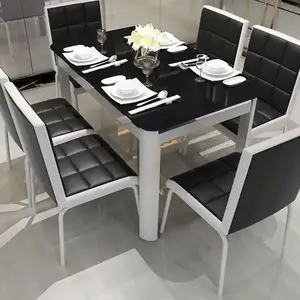 Ensemble de table à manger en verre design de meubles ensemble de table à manger moderne