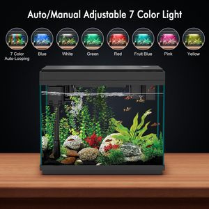 Akuarium Pintar Pompa Air Senyap 2.4 Galon Kaca Modern Akuarium Kompak Kit Pemula Cepat Tampilan Suhu - Product Image 6