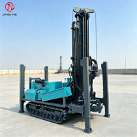 Foreuse hydraulique diesel sur chenilles de 200 m pour puits d'eau, machine de forage de puits pour l'approvisionnement en eau minier