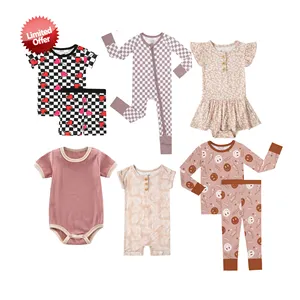 Wholesale Custom Summer Jumpsuit Bodysuit Best Deal Wiht Manufacturer Girls Boys Clothes Blank Plain Baby Romper Kids Clothes
