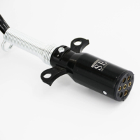 Fil de remorque de camion 7 noyaux câble d'alimentation en cuivre spiralé à ressort à sept noyaux pour système de freinage