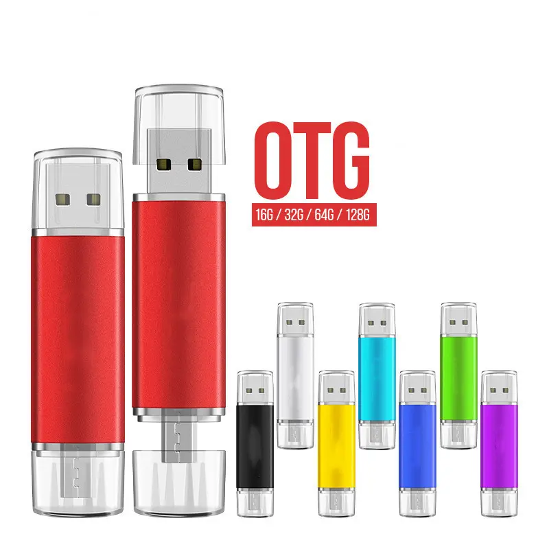 Hot bán 2 trong 1 Pen Drive 16GB 32GB 64GB Memory Stick Đối với Samsung điện thoại thông minh USB Flash Drive 128GB OTG Adapter chuyển đổi