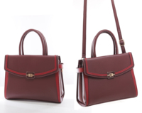 Sac à main élégant de style designer, QAZA, avec surpiqûres contrastées, en cuir PU durable, multi-compartiments, sac à main pour femme, sac à bandoulière