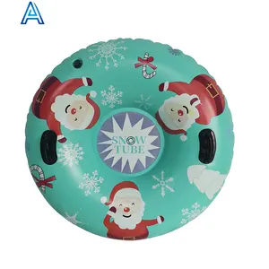 Haute qualité personnaliser impression forme ronde vinyle PVC gonflable remorquable planche à neige tube de neige pour traîneau de ski anneau de tube de luge