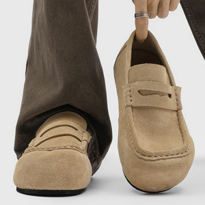 Nouvelle Collection Printemps 2026 – Mocassins Homme Style Britannique à Enfiler avec Boucle – Chaussures Décontractées Rétro en Cuir Tendance et Confortables - Product Image 2