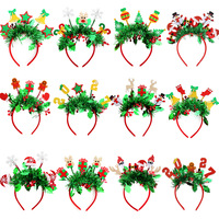 Serre-têtes de Noël en guirlandes, cerceaux à cheveux sapin de Noël, bonhomme de neige, renne, accessoires de fête, cosplay, accessoires photo, accessoires pour cheveux pour enfants et adultes