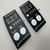 Clavier à membrane à dôme métallique en matériaux PET, PC, PVC, caoutchouc, silicone, non-tactile, avec adhésif 3M467 et LED, Fournisseur d'or