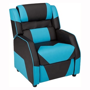 Recién llegado, <span class=keywords><strong>sillones</strong></span> reclinables azules, modernos, ajustables, de cuero PU, para cine en casa, sofá individual, silla reclinable para juegos con almohadas - Product Image 1