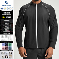 Vestes de printemps pour hommes grandes tailles avec logo personnalisé, col montant zippé, en nylon, poches discrètes, pour le sport et l'entraînement