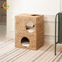 Ecoka Çevre Dostu Su Geçirmez El Yapımı Halatlı Kedi Köpek Evcil Hayvan Kafesi Dikdörtgen Sağlam Klasik Modern Lüks Çıkarılabilir Yıkanabilir Karton