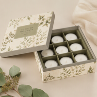 Boîte en carton rigide avec couvercle et base pour emballage cadeau de bougies, chocolats, finition tactile, carton rigide élégant