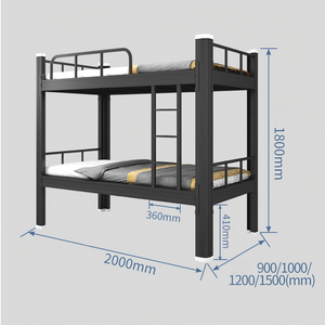 איכות גבוהה אישית רב תכליתי לופט מיטה שטח מיטה-חיסכון כפול דק עם מסגרת פלדה עמיד עבור ילדים - Product Image 5