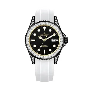 Relógios personalizados para homens e mulheres, relógios para homens e mulheres relógios de movimento automático diamante ice out luxo bling moldura vvs moissanite relógio com mostrador bgw9