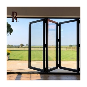 Rising Competitive Custom Nordic Exterior Acordeón Puerta plegable Vidrio Deslizante Patio Bi-plegable Bifold Aluminio Bi Puerta plegable - Product Image 1