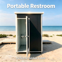 Cabine de toilettes préfabriquée portable, mini-maison, toilettes de camping, douche, siège de toilette, toilettes à la turque, salle de bain mobile