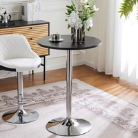 Table de salle à manger moderne à hauteur réglable, table de bar ronde en métal, comptoir de bar adapté au balcon, exposition, mobilier de maison