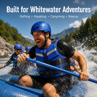 Gilet de sauvetage pour rafting en eaux vives 150N, Oxford 600D, mousse NBR, PFD réglable pour le sauvetage en rafting commercial