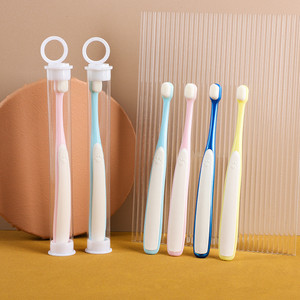 Cepillo de Dientes Suave para Mascotas con Estuche de Viaje, Cepillo de Dientes para Perros y Gatos con Cerdas Suaves para <span class=keywords><strong>el</strong></span> Cuidado Bucal y la Limpieza de Dientes - Product Image 3