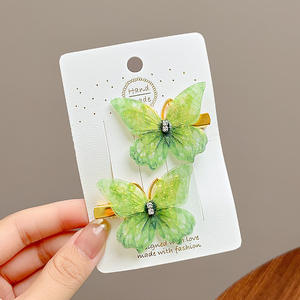 مشبك شعر على شكل فراشة متعدد الألوان للمهرجانات، مشبك شعر للفتيات والأطفال، إكسسوار شعر شفاف، زينة شعر جذابة - Product Image 4