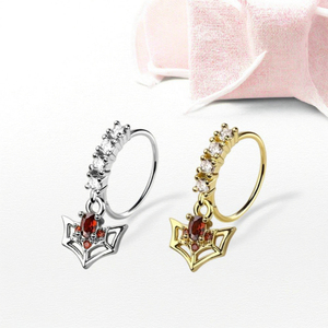 Xincfocus Trendy Piercing al naso <span class=keywords><strong>ragnatela</strong></span> anello naso pieghevole in acciaio inox gioielli per il corpo per le donne degli uomini - Product Image 2