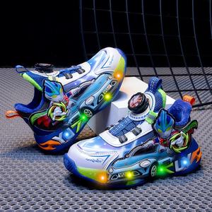 Chaussures de course antidérapantes à LED colorées, légères, respirantes et confortables, chaussures de sport de haute qualité pour enfants, style décontracté pour la marche - Product Image 2