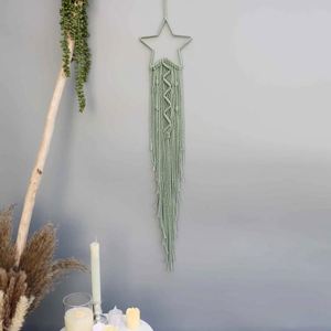 Plaques murales décoration Art <span class=keywords><strong>chambre</strong></span> accessoires pour filles masculin bureau décor macramé suspendus Boho feuilles Seagrasswalldecor - Product Image 2