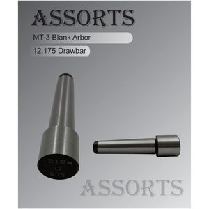 ASSORTS MT-3 Blank Arbor Drawbar Size 12.175 Thread CNC <b>Engraving</b> and Milling Machines with 32X32mm Stub Size - Product Image 2