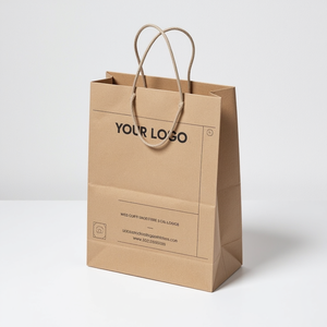 ถุงกระดาษคราฟท์เคลือบด้านสีดำด้านออกแบบโลโก้ได้ตามต้องการหรูหราสำหรับงานฝีมือและเทียนบรรจุภัณฑ์ช้อปปิ้งพร้อมที่จับ - Product Image 3