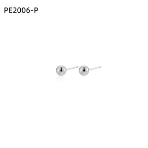 Pendientes Amy Amy de Plata 925 con Bola Minimalista para Uso Diario de Mujer PE2006 - Product Image 1