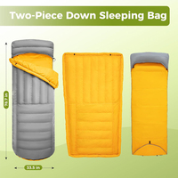 Sac de couchage en duvet ultraléger Couverture de camping en duvet de canard en peluche 4 saisons Coussin de couchage gonflable Topquilt Sac de couchage en duvet