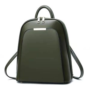 High Quality Waterproof PU Leather Women's <b>Backpack</b> Youth <b>Daily</b> Use Zipper Closure Polyester Lining Fashionable Stylish Design - Product Image 4