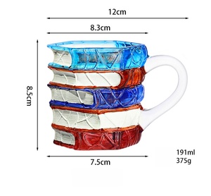 Taza <span class=keywords><strong>de</strong></span> Vidrio Creativa con Diseño <span class=keywords><strong>de</strong></span> Libros 3D, Taza <span class=keywords><strong>de</strong></span> Café Transparente con Libros Apilados y Acabado Degradado <span class=keywords><strong>para</strong></span> Estudiantes y Profesores - Product Image 5