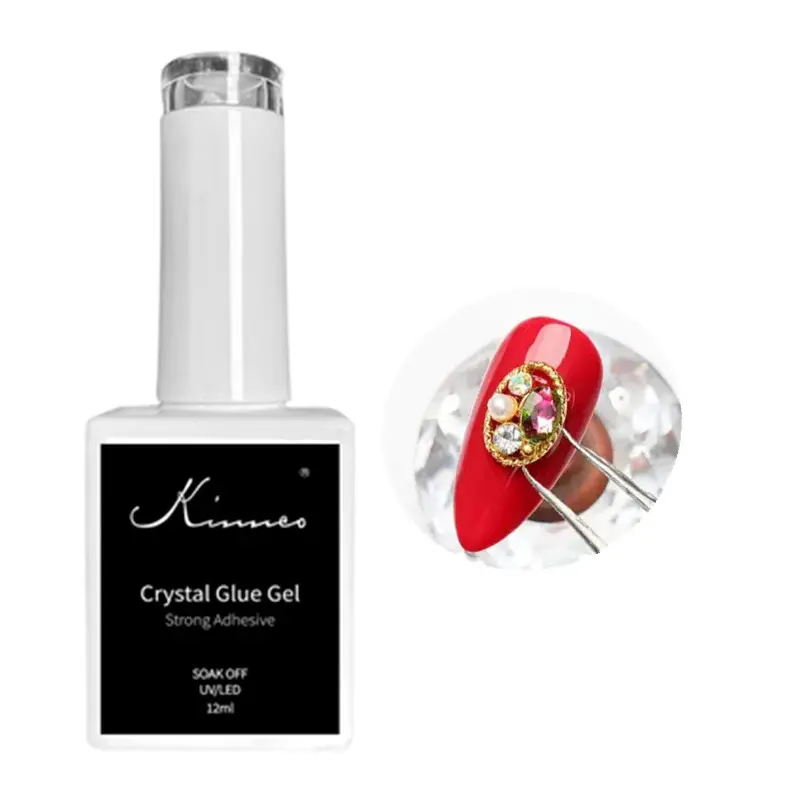 KNC Nail Art crystal glue gel strong adhesive UV LED soak off Nail glue gel Stick Rhinestone Diamond Jewelry nail decoration