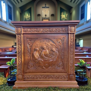 โต๊ะสำหรับศาสนาคริสเตียนแบบทำเองชิ้นส่วนแกะสลักทำจากไม้สำหรับประกอบโรงละครเฟอร์นิเจอร์โรงเรียน<span class=keywords><strong>ฐาน</strong></span>ด้านบน - Product Image 3